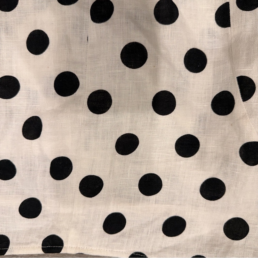 H&M Mara Hoffman Style Linen Balloon Sleeve Crop Blouse Size 8 - Picture 7 of 7